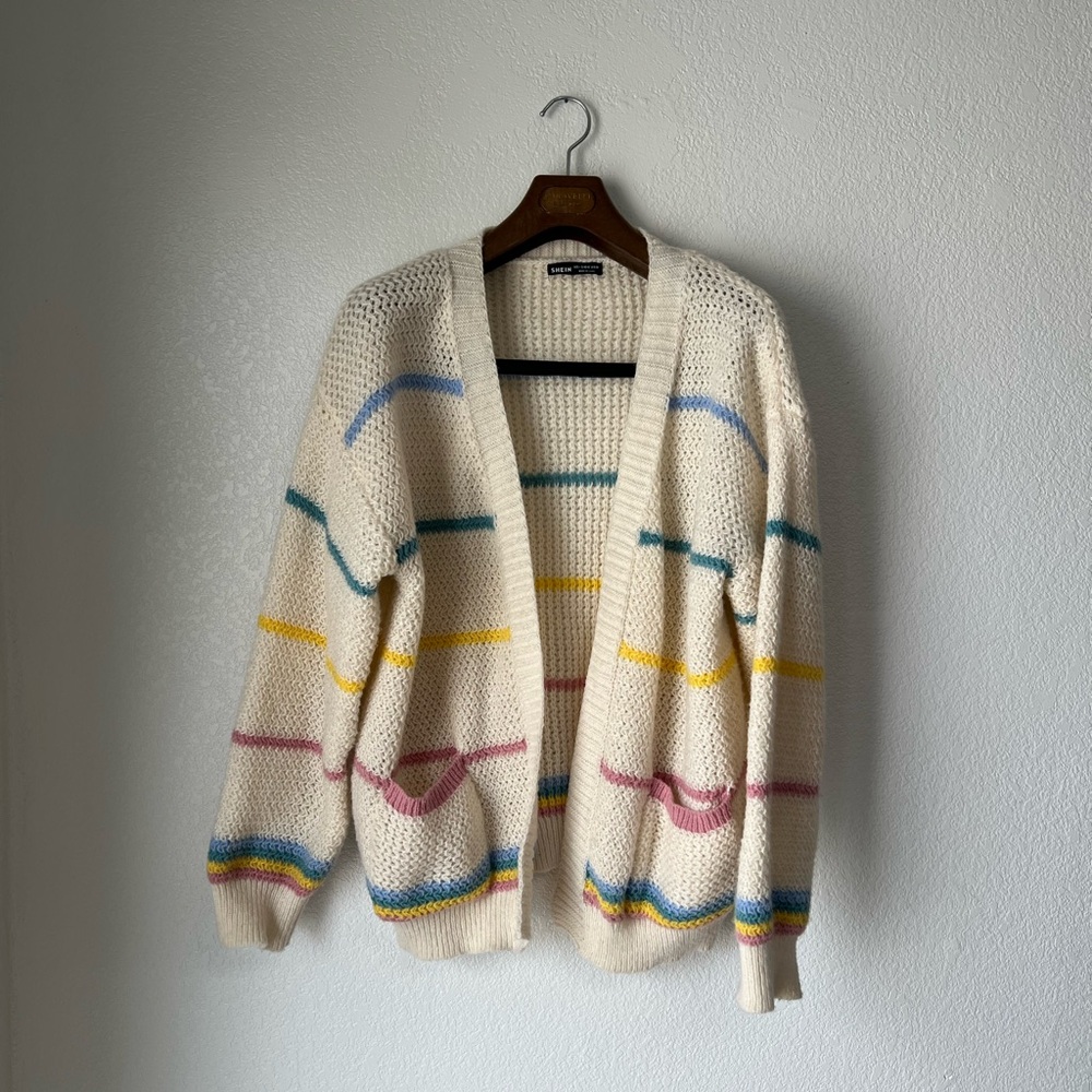 SHEIN Multicolor Striped Cardigan
